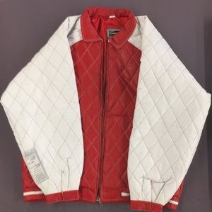 Men’s genuine leather baseball jacket